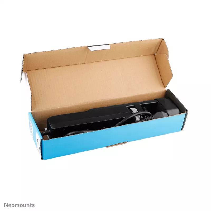 Gniazdo biurkowe Neomounts DS22-840BL6 z zaciskiem i portami USB-C i USB-A – szybkie ładowanie