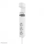 Neomounts DS22-840WH6 Gniazdo biurkowe z zaciskiem i portami USB-C i USB-A - Szybkie ładowanie