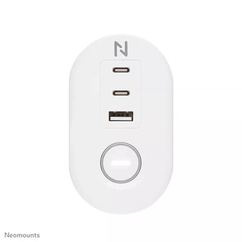 Neomounts DS22-840WH6 Gniazdo biurkowe z zaciskiem i portami USB-C i USB-A - Szybkie ładowanie
