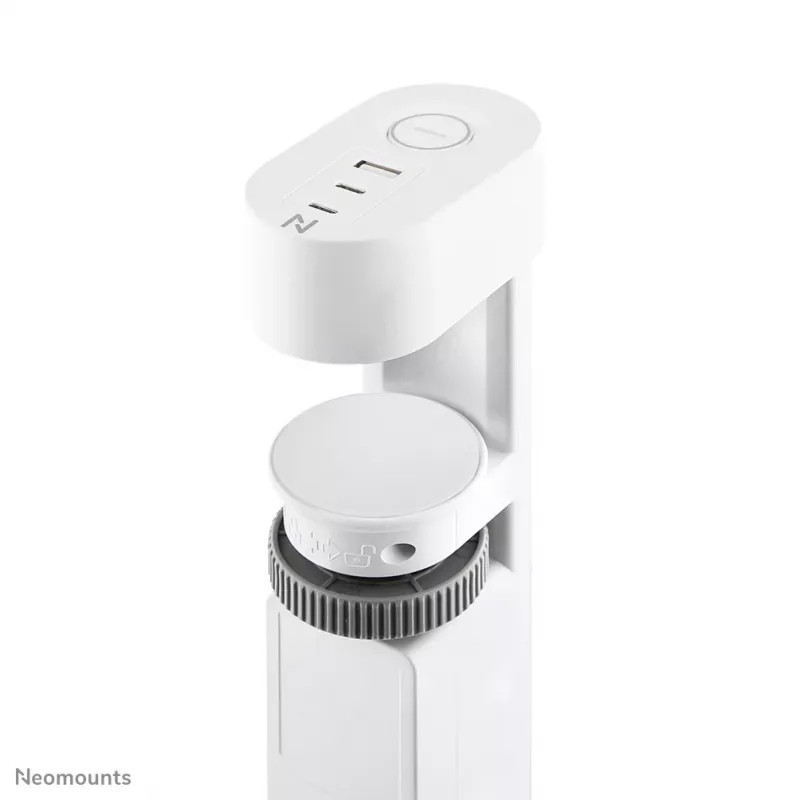 Neomounts DS22-840WH6 Gniazdo biurkowe z zaciskiem i portami USB-C i USB-A - Szybkie ładowanie