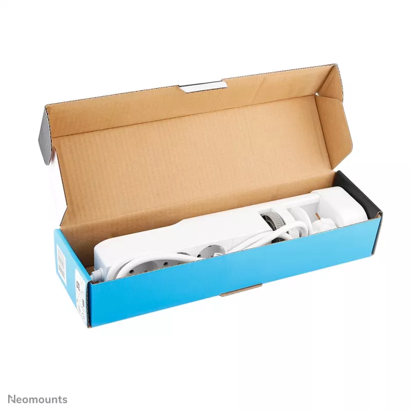 Neomounts DS22-840WH6 Gniazdo biurkowe z zaciskiem i portami USB-C i USB-A - Szybkie ładowanie