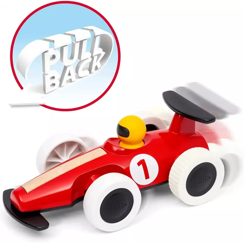 Samochodzik Ravensburger BRIO Pull Back Motorized Big Race Car Pojazd-zabawka