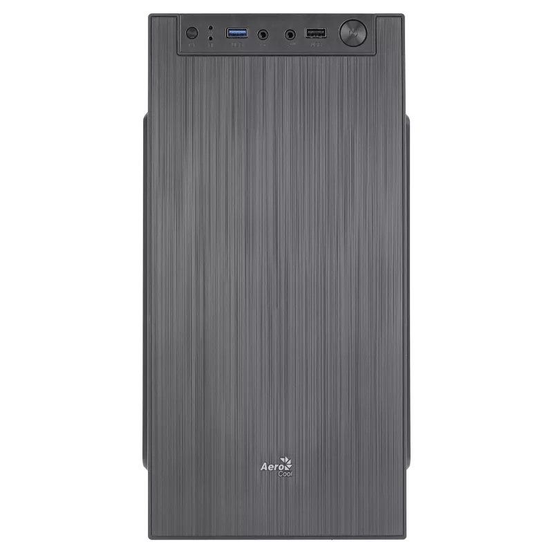 Aerocool CS108BKV1 Kompaktowa obudowa PC Micro ATX Aluminiowa szczotkowana Wentylator 80 cm Czarna