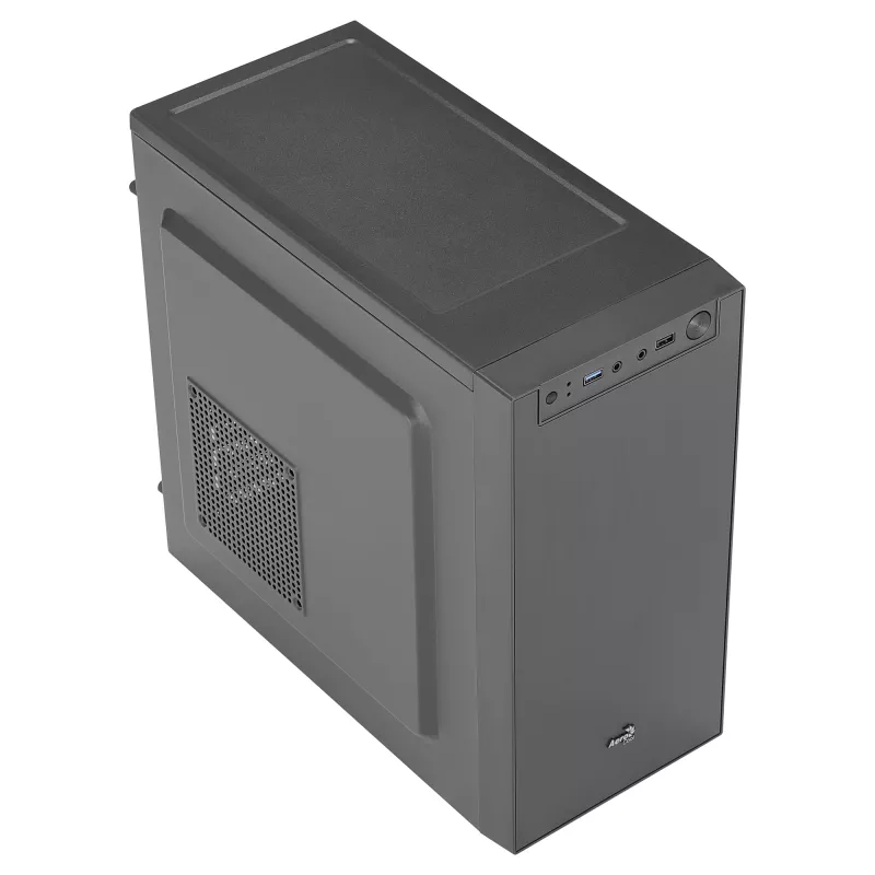 Aerocool CS108BKV1 Kompaktowa obudowa PC Micro ATX Aluminiowa szczotkowana Wentylator 80 cm Czarna