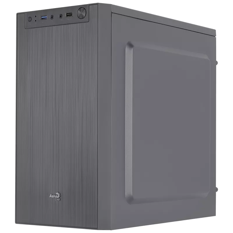 Aerocool CS108BKV1 Kompaktowa obudowa PC Micro ATX Aluminiowa szczotkowana Wentylator 80 cm Czarna