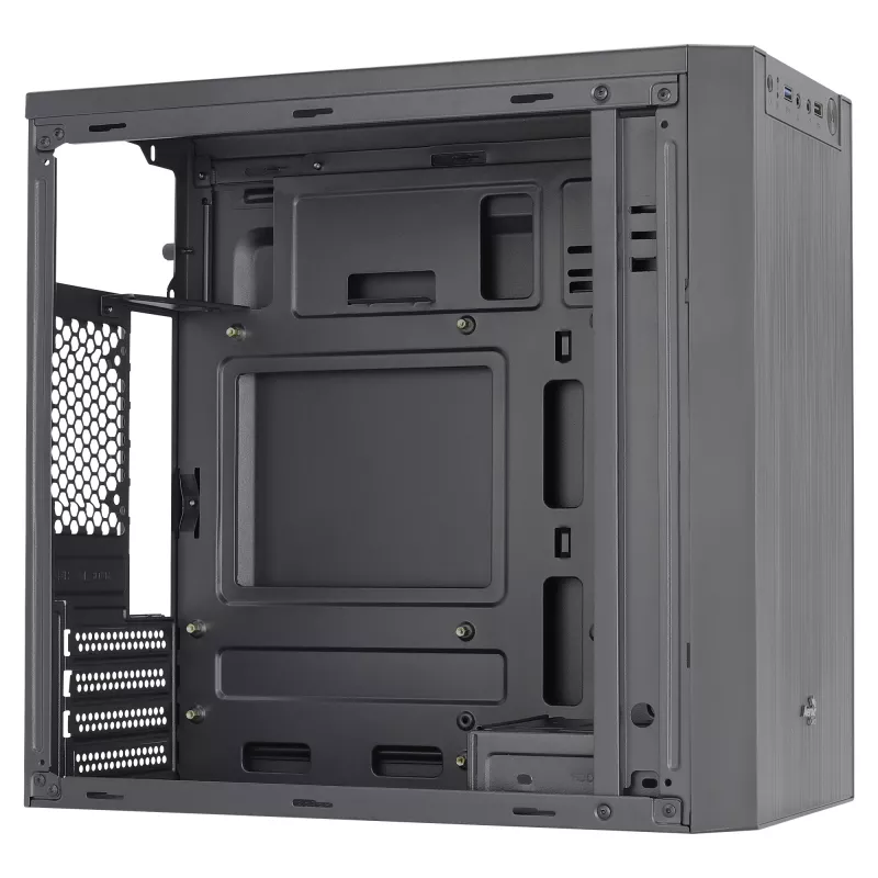 Aerocool CS108BKV1 Kompaktowa obudowa PC Micro ATX Aluminiowa szczotkowana Wentylator 80 cm Czarna