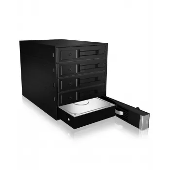 ICY BOX - IB-565SSK - Backplane, 5x SATA 3,5 HDD für 3x 5,25 Schacht, Hot Swap, trägerlos - black