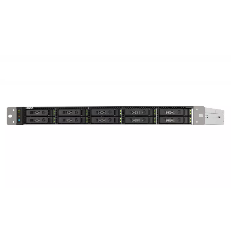 QNAP TS-h1090FU NAS Rack (1U) EPYC 7232P 64 GB DDR4 0 TB QuTS hero Czarny, Szary
