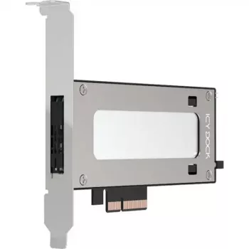 Karta adaptera PCIe NVMe M.2 Icy Dock MB840M5P-B, czarno-srebrna