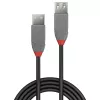Kabel przedłużający Lindy USB 2.0 Typ A o długości 0,2 m, linia Anthra