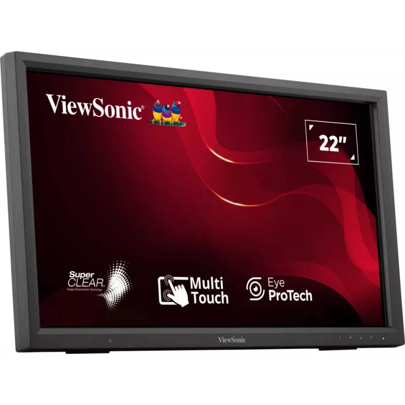 Monitor komputerowy Viewsonic TD2223-2 55,9 cm (22 cale) 1920 x 1080 pikseli Full HD LCD Dotykowy Czarny