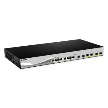 Przełącznik sieciowy D-Link DXS-1210-12SC/E Zarządzany L2 10G Ethernet (100/1000/10000) 1U Czarny, Srebrny