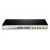 Przełącznik sieciowy D-Link DXS-1210-12SC/E Zarządzany L2 10G Ethernet (100/1000/10000) 1U Czarny, Srebrny