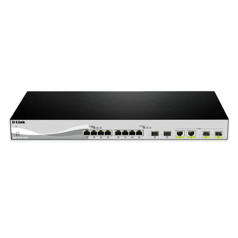 Przełącznik sieciowy D-Link DXS-1210-12SC/E Zarządzany L2 10G Ethernet (100/1000/10000) 1U Czarny, Srebrny