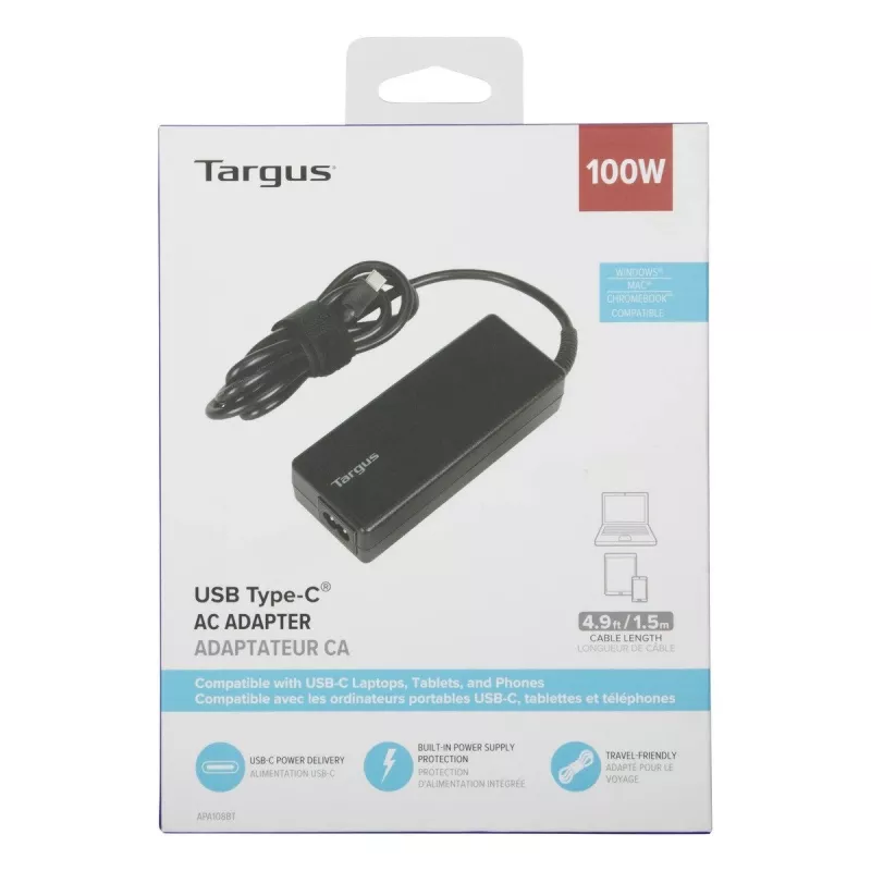 Targus APA108EU power adapter/inverter Indoor 100 W Czarny