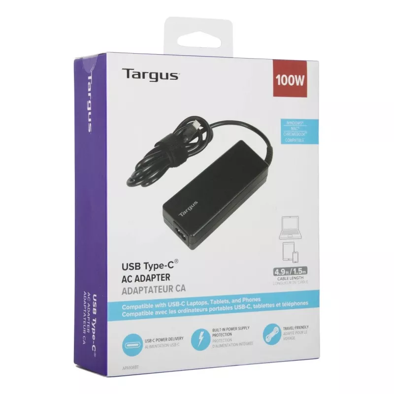 Targus APA108EU power adapter/inverter Indoor 100 W Czarny