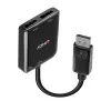 Lindy 38430 koncentrator interfejsów DisplayPort 21600 Mbit/s Czarny