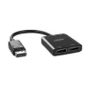 Lindy 38430 koncentrator interfejsów DisplayPort 21600 Mbit/s Czarny