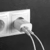 Ładowarka wewnętrzna Lindy 73413 — uniwersalna AC 100–240V, wyjście 12V 3A, USB-A + USB-C, biała