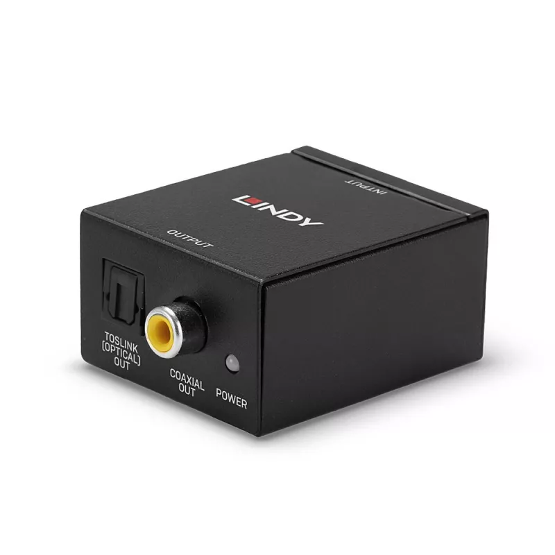 Przetwornik ADC Phono na TosLink (optyczne) i koncentryczne Lindy 70309