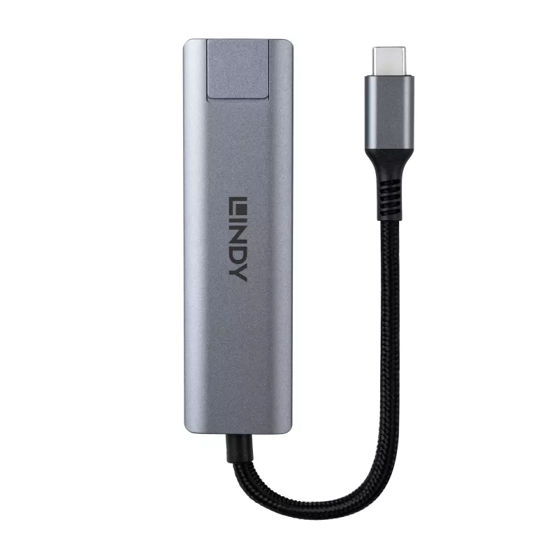 Lindy USB 3.2 Gen 2 Type C Hub i Gigabit Ethernet