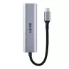 Lindy 4 Port USB 3.2 Gen 2 Type C Hub, USB 3.2 Gen 2 (3.1 Gen 2) Type-C, 10000 Mbit/s, Szary, Aluminium, Plastik, Okrągły kabel
