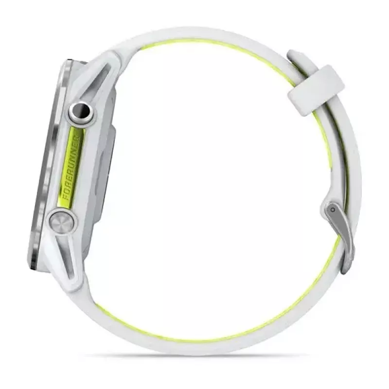 Smartwatch IFIT ICON Forerunner 970 — 1,4 cala (3,56 cm) AMOLED 454×454, GPS, Wi‑Fi, koperta tytanowa, pasek silikonowy (biały/żółty), 56 g