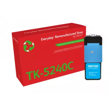 Codzienny™ Cyjan Regenerowany Toner Xerox kompatybilny z Kyocera TK-5240C, Standardowa wydajność