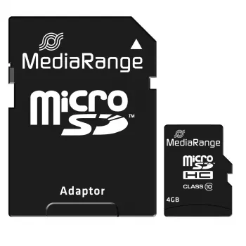 Karta pamięci MediaRange 4GB MicroSDHC Klasa 10 MR956