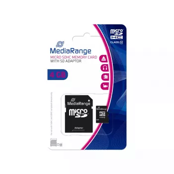 Karta pamięci MediaRange 4GB MicroSDHC Klasa 10 MR956