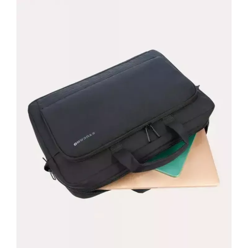 Torba na zakupy Tucano BORSA NB 17 z tworzywa sztucznego z recyklingu Czarna Niebieska