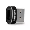 Niskoprofilowy adapter USB 2.0 Typ A na C Lindy 41884
