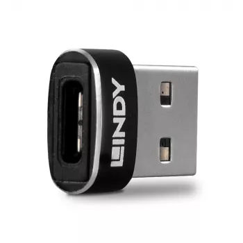 Niskoprofilowy adapter USB 2.0 Typ A na C Lindy 41884