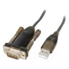 Lindy Konwerter USB na szeregowy Lite, Szary, Przezroczysty, 1,5 m, USB Typ-A, RS-232, Wtyk, Wtyk