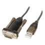 Lindy Konwerter USB na szeregowy Lite, Szary, Przezroczysty, 1,5 m, USB Typ-A, RS-232, Wtyk, Wtyk