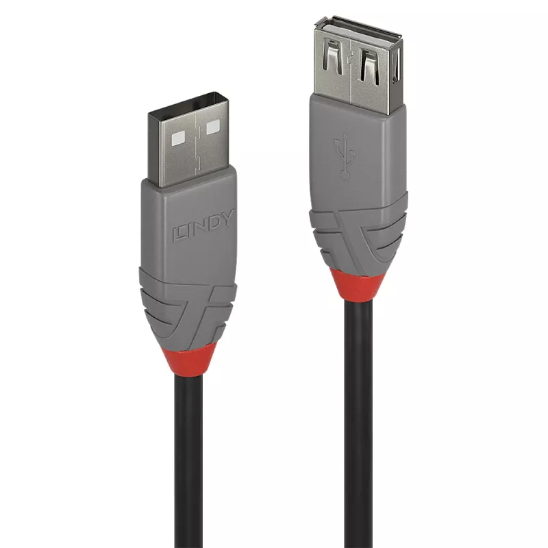 Lindy 3m USB 2.0 Type A Extension kabel, Anthra Line