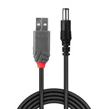 Kabel Lindy USB 2.0 Typ A – DC 5,5 mm, 1,5 m