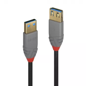 Lindy 1m USB 3.2 Type A Extension kabel, 5Gbps, Anthra Line