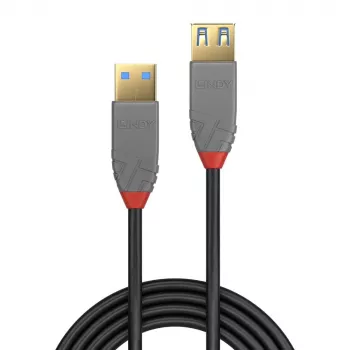 Lindy 1m USB 3.2 Type A Extension kabel, 5Gbps, Anthra Line