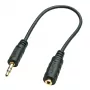 Przejściówka audio 3,5 mm męski na 2,5 mm żeński 20 cm czarny