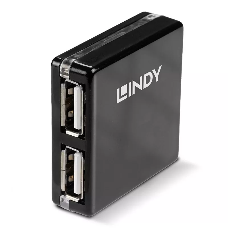 Koncentrator USB Lindy 4 Port USB 2.0 Mini Hub