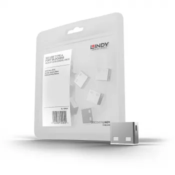 Blokada portu Lindy USB Port Blocker (bez kluczyka) 10 szt. kod kolorystyczny biały