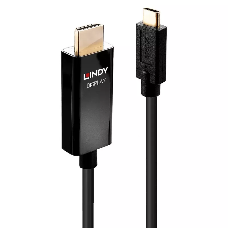 adapter kablowya Lindy 2 m USB typu C na HDMI 4K60 z HDR