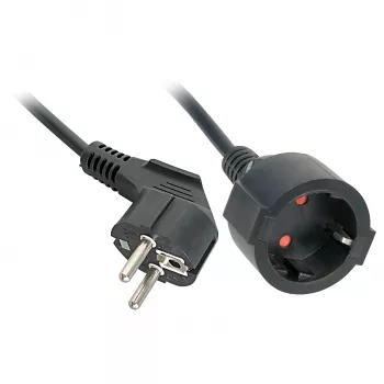 Lindy 30244 przedłużacz zasilający 3 m 2 gniazda AC Wewnętrzny Czarny