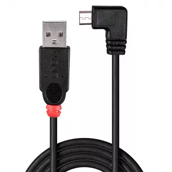 Lindy 0.5m USB 2.0 kabel - Type A to Micro-B kabel, 90 Degree Right Angle