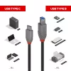 Kabel Lindy USB 3.2 typu C na B, linia Anthra, 2 m