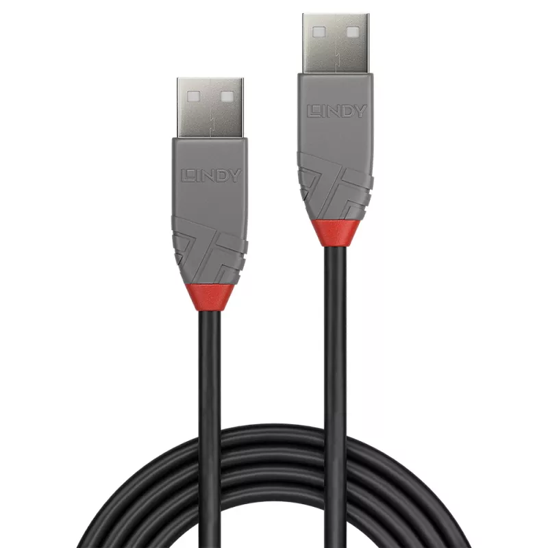 Lindy 3m USB 2.0 Type A to A kabel, Anthra Line
