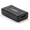 Lindy 50m HDMI 4K30 Repeater, HDCP 2.2, AV receiver, Wired, Czarny, HDCP