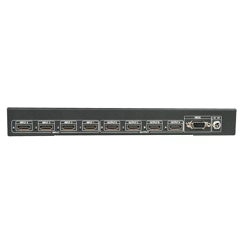 Lindy 4x4 HDMI 4K60 Matrix, HDMI, 4x HDMI, Metal, 1080p, 2160p, DTS-HD, Dolby TrueHD, 12 V