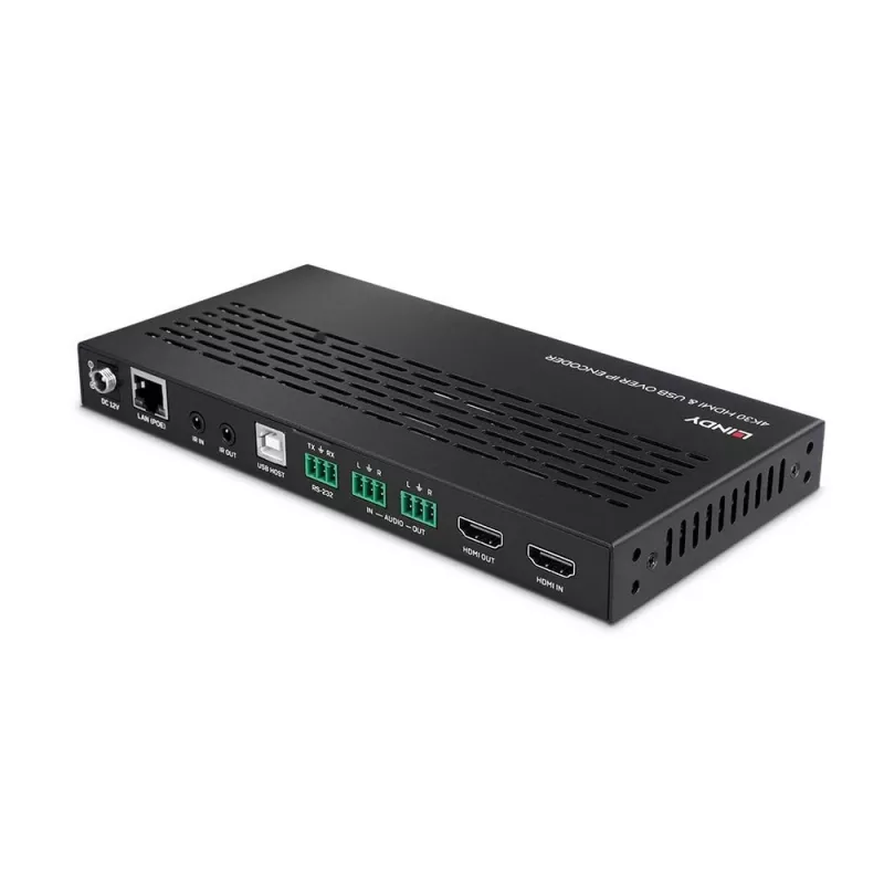 Nadajnik AV Lindy 4K30 HDMI i USB przez IP System - Enkoder 3840 x 2160 piks.